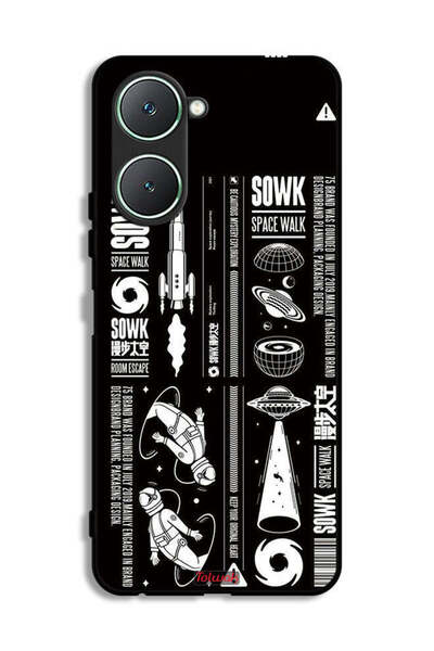 Tolwak غطاء حماية لهاتف Vivo Y18i 4G بملصق Sowk Space Walk