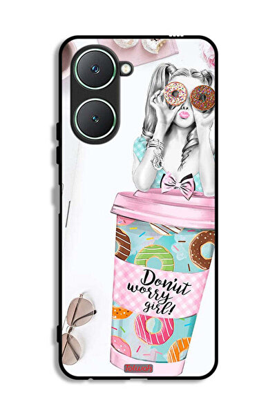 Tolwak غطاء حماية Vivo Y18i 4G بتصميم فتاة دونات ووري