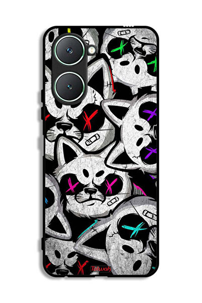 Tolwak غطاء حماية لهاتف Vivo Y18i 4G بنقشة قطط مارشميلو