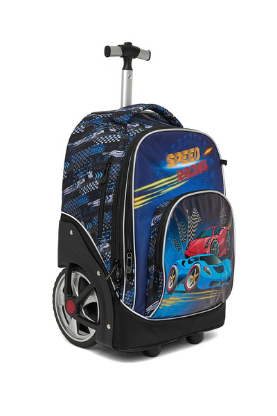 R&B Black Boys Trolley Bag W Pencil Pouch