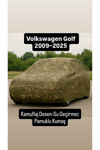 içel çadır فولكس واجن جولف 2009-2025 موديل قماش قطني مموه مقاوم للماء مقاس مخصص