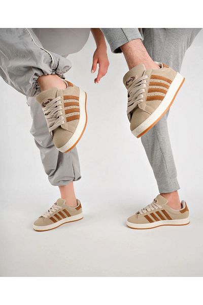 homiro Unisex Lace-Up Orthopedic Sports Sneaker Shoes-Beige