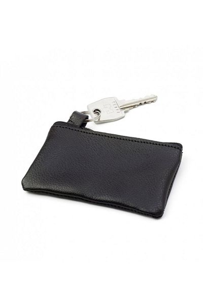 G Golden Case Key wallet with ring and zipper, imitation leather, Black