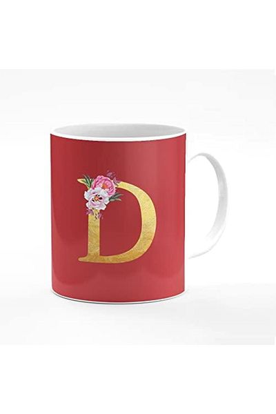 Stylizedd Designer Printed Coffee Mug 11oz Ceramic Personalised Gift Mugs Cup - Custom Monogram Init