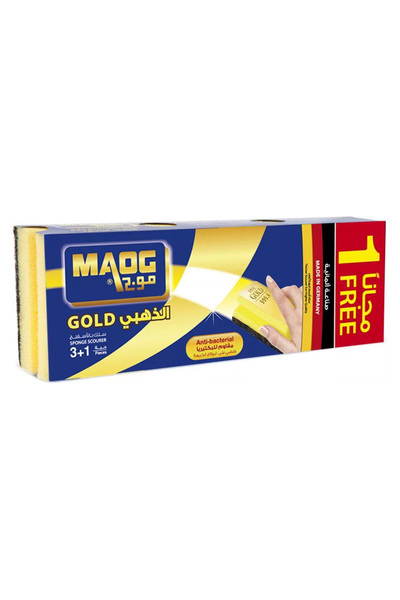 Maog Gold Sponge Scourer, 3+1