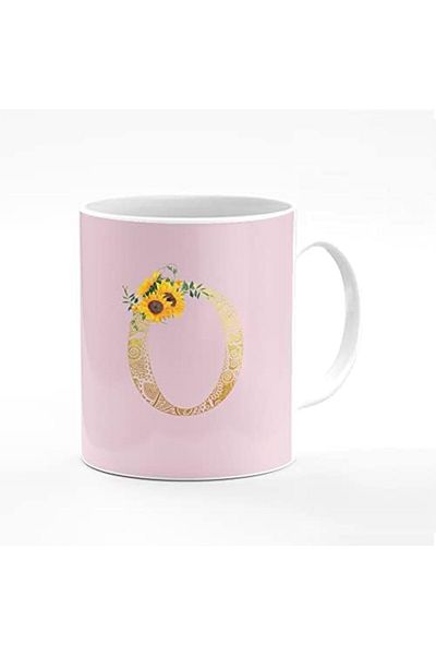 Stylizedd Designer Printed Coffee Mug 11oz Ceramic Personalised Gift Mugs Cup -Custom Monogram Initi