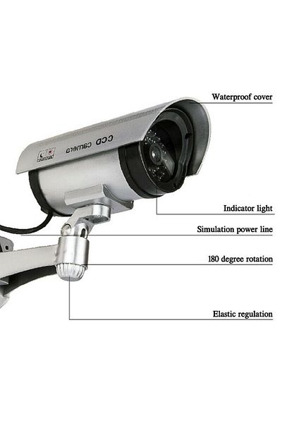 Telemag Set of 4 Fake Surveillance Cameras with Red IR LED Included
