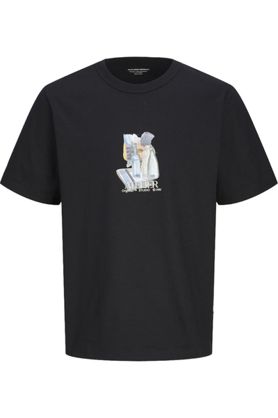 Jack & Jones Tricou JACK & JONES Brooklyn Gfx - 12262506-Μαύρο