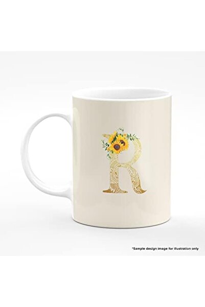 Stylizedd Designer Printed Coffee Mug 11oz Ceramic Personalised Gift Mugs Cup -Custom Monogram Initi