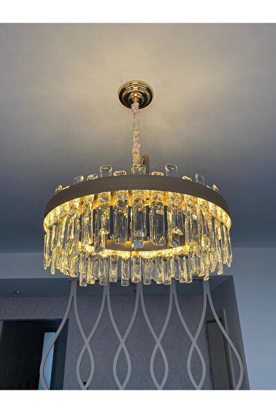 Retro KRİSTAL TAŞLI LED'Lİ AVİZE