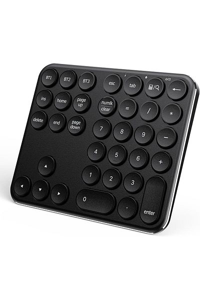 iClever KP11 Bluetooth Number Pad - Portable Wireless 35-Key Aluminum Keypad, Rechargeable & Multi-D