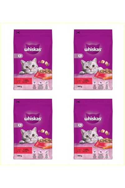 Whiskas Biftekli Havuçlu Kuru Kedi Maması 300 Gr*4 Adet