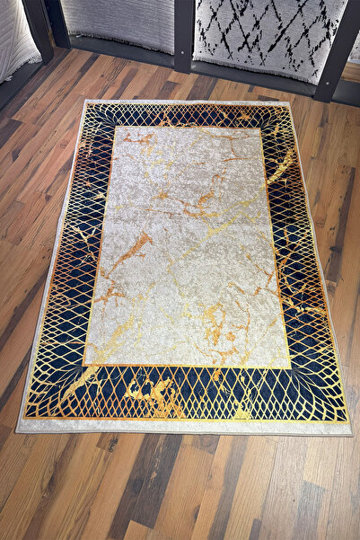 THEMODERNHANE Dijital Baskılı Makinede Yıkanabilir Antialerjik Kaymaz Leke Tutmaz Salon Mutfak Halısı ve Yolluk