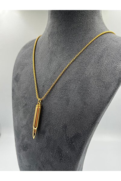 Harzem jewelry erkek mermi çelik kolye