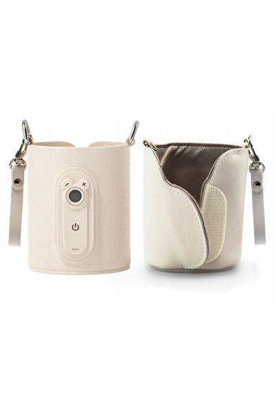 Kidnort Incalzitor portabil pentru biberoane Varm Bej, diametru 8 cm, cu regl...