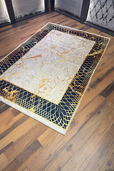 THEMODERNHANE Dijital Baskılı Makinede Yıkanabilir Antialerjik Kaymaz Leke Tutmaz Salon Mutfak Halısı ve Yolluk