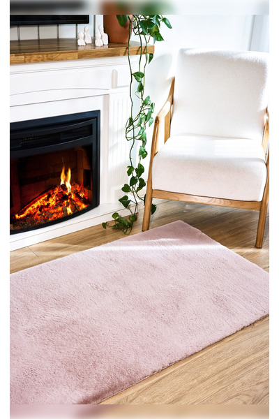 Apex Halı Meloni Pembe Yumuşak Dokulu Yıkanabilir Tüy Toz Vermez Üst Kalite P...