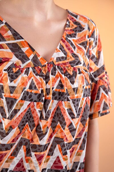 Roxxlen Μπλούζα μεγάλου μεγέθους με V λαιμόκοψη, μπλε ναυτικό