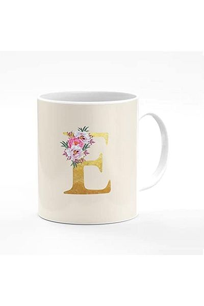 Stylizedd Designer Printed Coffee Mug 11oz Ceramic Personalised Gift Mugs Cup - Custom Monogram Init