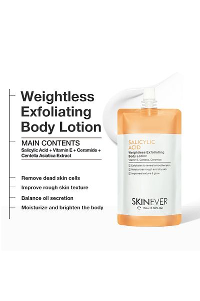 SKINEVER Salicylic Acid Exfoliating Body Lotion – Lightweight & Smoothing | Clear Skin for Body