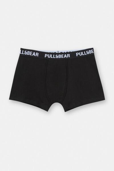 Pull & Bear Logolu 3'lü boxer paketi