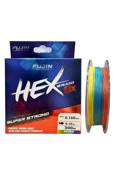 Fujin Yeni Hex 8x 300mt 0.16mm Multi Color İp Misina