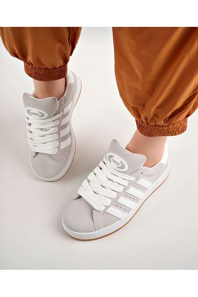 homiro Unisex Lace-Up Orthopedic Sports Sneaker Shoes-Smoked White