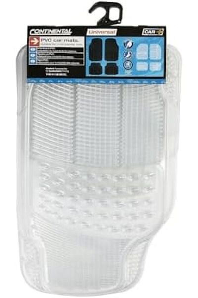 Sumex Transparent Clear Car Floor Mat (CAR+ original CONTINENTAL, 4 pieces, trim-to-fit, beautiful d