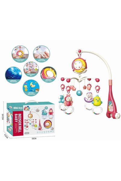 Begin Power Işıklı Müzikli Bebek Dönencesi Kumandalı Projeksiyonlu Uyku Arkad...