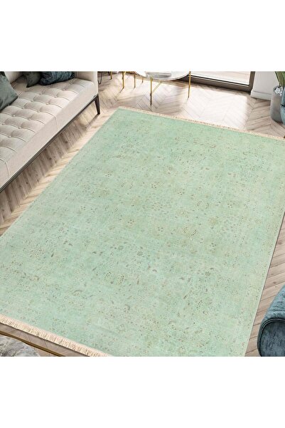 Markaev Yeşil Vintage Kilim Dokuma Taban Halı 316 YNG