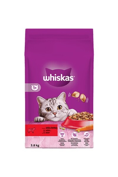 Whiskas Biftekli ve Havuçlu Yetişkin Kedi Maması 3,8 kg -6004