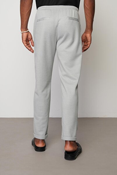 STYLE BOSS Gri Regular Fit Erkek Duble Paça Pantolon E1029