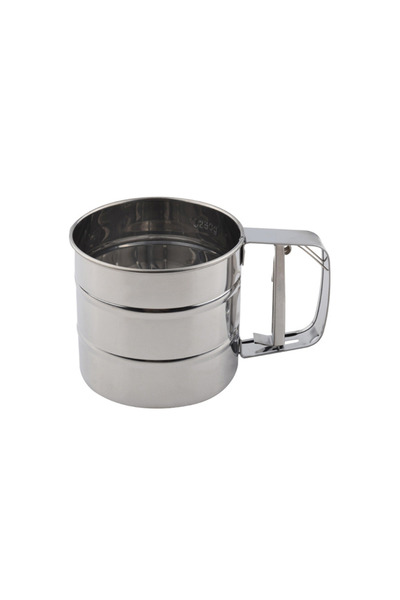 CME منخل بشبكة من الإستانلس إستيل للدقيق والسكر البودرة على شكل كوب فضي 250جر...