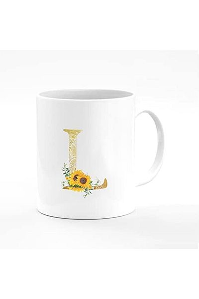 Stylizedd Designer Printed Coffee Mug 11oz Ceramic Personalised Gift Mugs Cup -Custom Monogram Initi