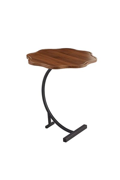 awwaline Coffee table flower shape, awwaline, wood, brown, 39 x 39 x 60 cm