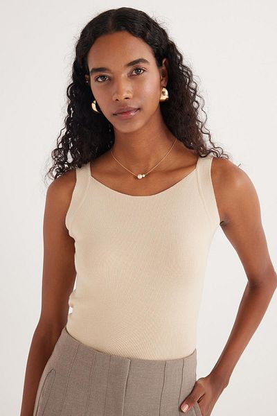 Tudors Women's Slim Fit Wide Collar Stone Body Undershirt