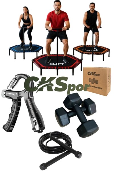 CKSpor 135 CM Tutma Kollu Step Trambolin Seti – Atlama İpi, Sayaçlı El Yayı v...