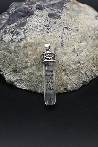 Prestige Kolye Ucu Muska Zemzem Sulu Ayetel Kürsi Yazılı 925 Ayar Gümüş 902142