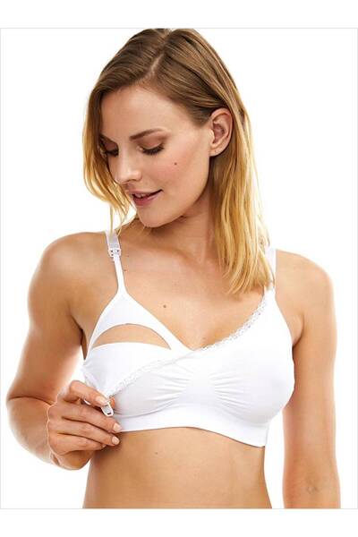 Craftique Form Angel Seamless Cotton Underwire Breastfeeding Bra Supported Comfortable Easy to Wear Maternal Underwear