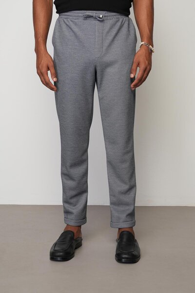 STYLE BOSS Lacivert Regular Fit Erkek Duble Paça Pantolon E1029