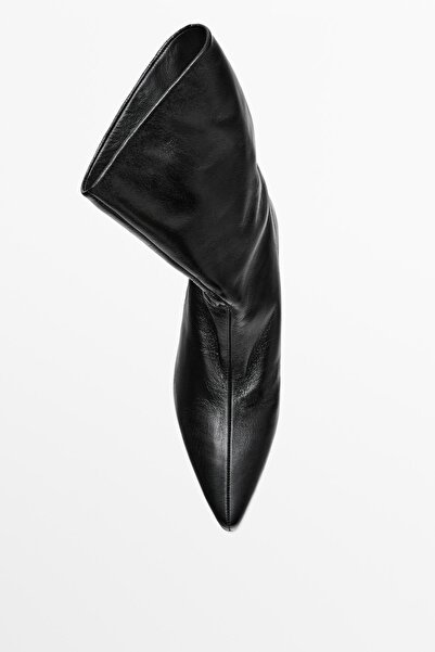 Massimo Dutti Deri topuklu bot