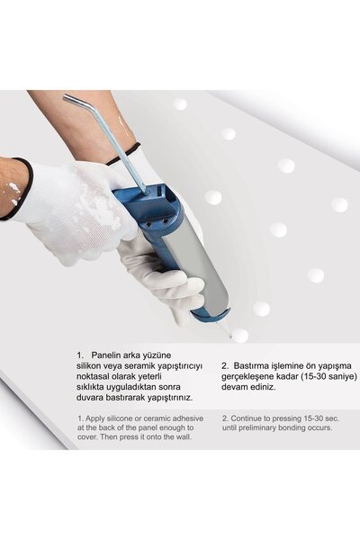 TİNK 3D Duvar Paneli Boyanabilir Dekota 60x120 cm / Çiçek Bahçesi Desenli 2'li paket-1,44 m²