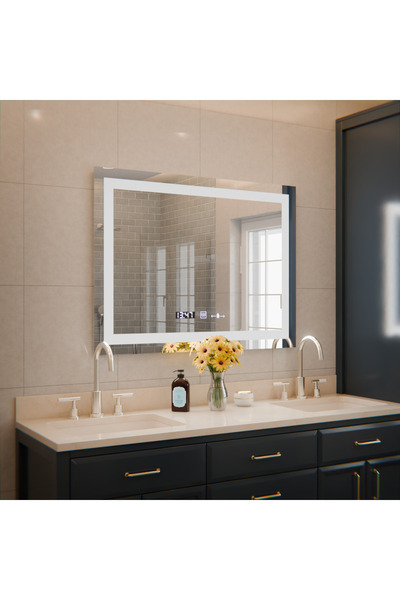 Alessandro DESIGN Ορθογώνιος καθρέφτης LED, 80x60cm, Verite MotionGlow Marcel...