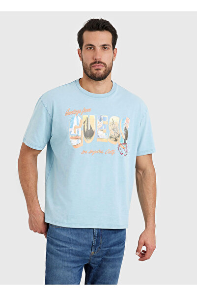 Guess Crew Neck Printed T-Shirt M4Gi44Kc6U1