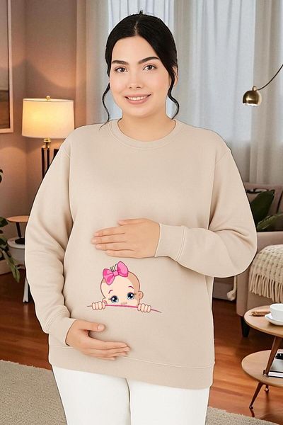 BENROMA Printed Maternity Sweatshirt