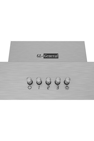 GL GENERAL 90x45cm Wall Ranger Hood, 1000 Watt, T Shape, Silver Steel, 5 Filters, 3 Speeds, Noiseless, 2 Lights