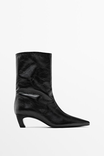 Massimo Dutti Deri topuklu bot