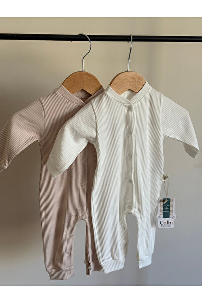 colbi baby Modal Patiksiz Tulum Çıtçıtlı 2'li