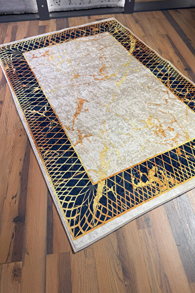 THEMODERNHANE Dijital Baskılı Makinede Yıkanabilir Antialerjik Kaymaz Leke Tutmaz Salon Mutfak Halısı ve Yolluk