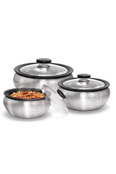 Milton طقم هدايا من 3 قطع من الفولاذ المقاوم للصدأ